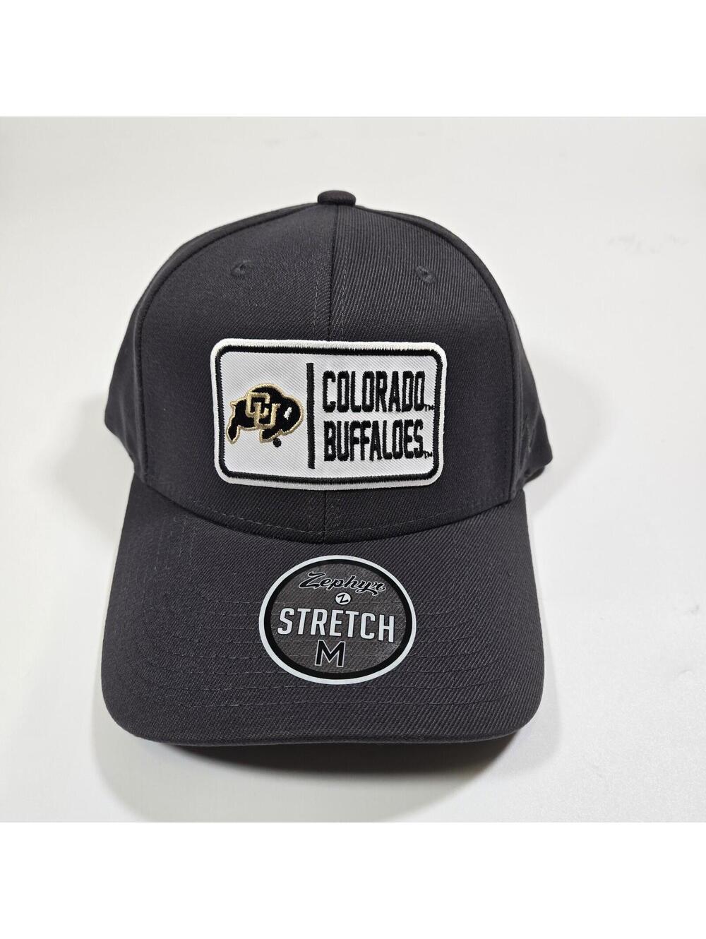 Zephyr Colorado Buffaloes Hat Mens Size L/XL Black Stretch Fit Cap NCAA CU Buffs
